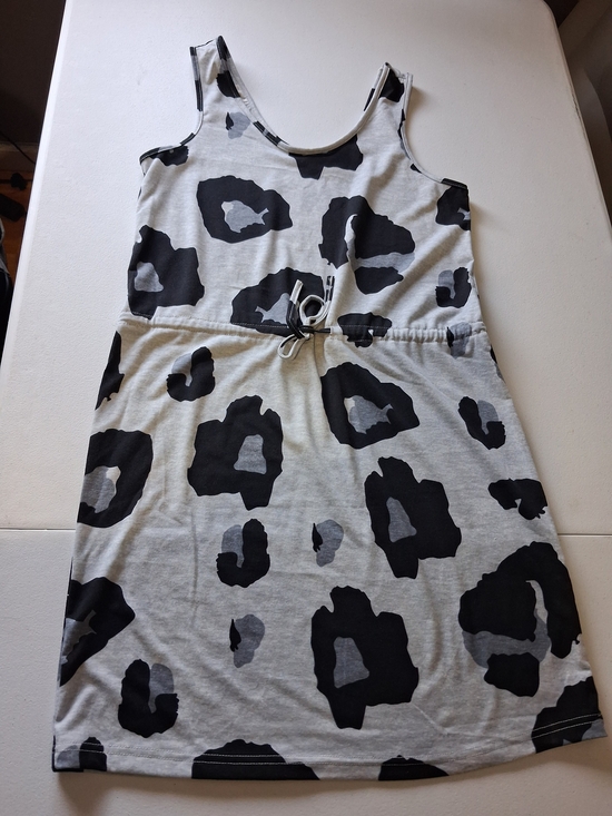 Dresses & Skirts - Womens Black & Gray Leopard Print Casual Dress